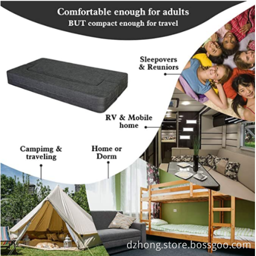 Folding Bed Couch Light Gray Twin